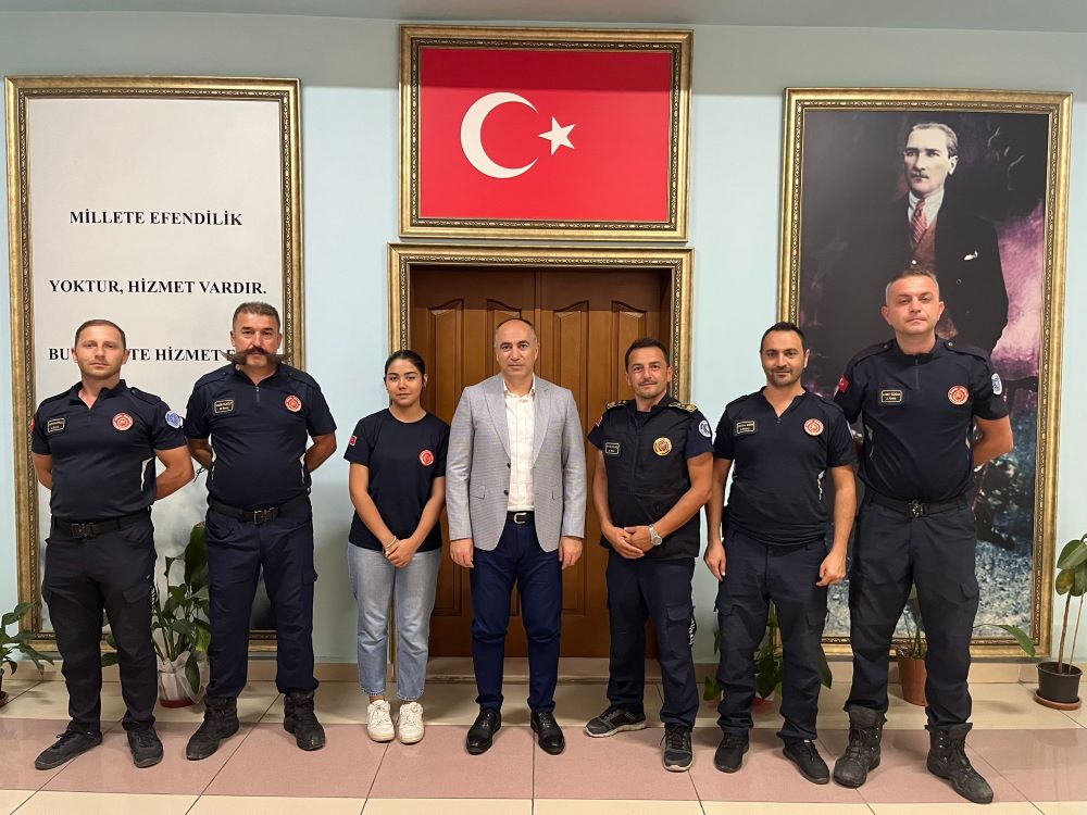 Yenişehir İtfaiye Ekibinden Kaymakamımız Ümit ALTAY'a Ziyaret