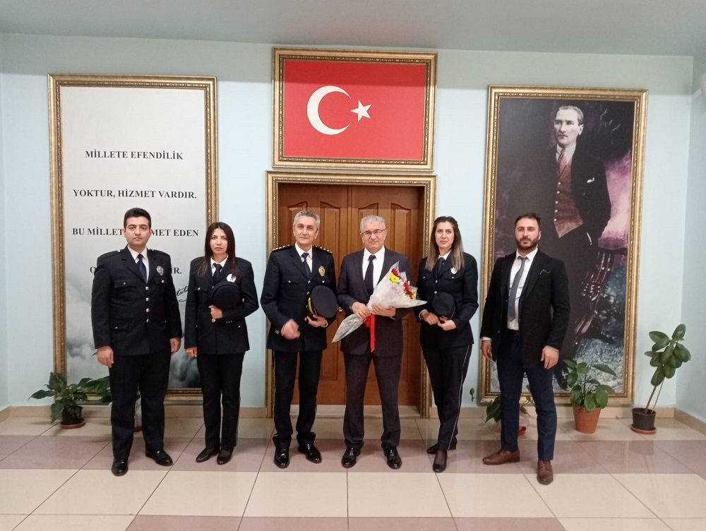 Polis Haftası Münasebetiyle Emniyet Teşkilatından Kaymakamımız Hulusi DOĞAN'a Ziyaret